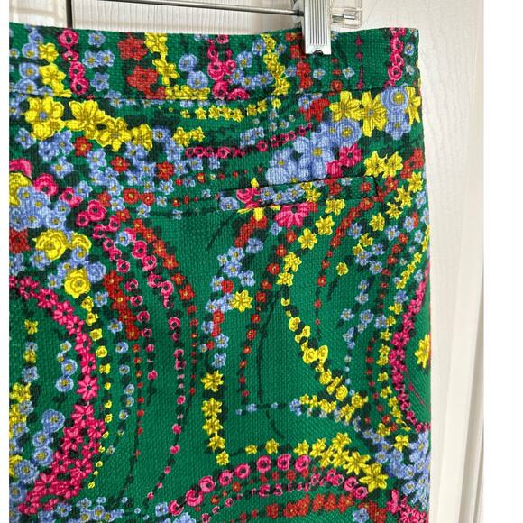 Talbots Floral Pencil Skirt Green 12 - Picture 4 of 10